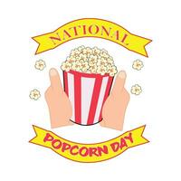 popcorn banner illustration vector