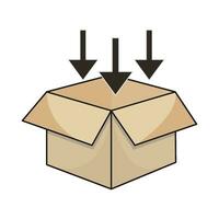 caja entrega ilustración vector