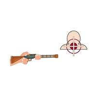 shoot board shotgun illustration vector