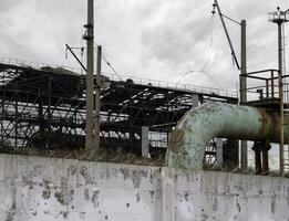 destroyed buildings of the workshop of the Azovstal plant in Mariupol Ukraine photo