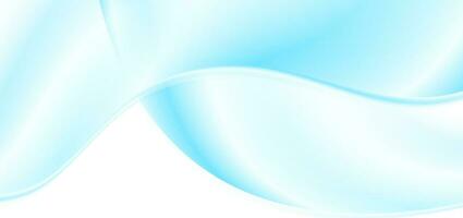 Vibrant blue blurred smooth waves abstract background vector