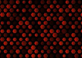 Red grunge hexagons abstract geometric pattern vector