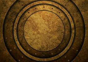 Brown technology abstract background with ancient grunge texture vector