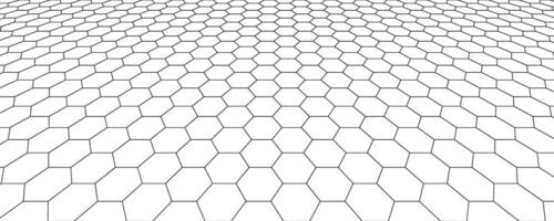 outline honeycomb perspective pattern vector