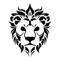 simple abstract lion head logo vector iconic illustration