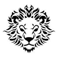 simple abstract lion head logo vector iconic illustration