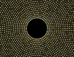 Golden circle, dots colored., abstract. Vector illustration.