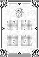 Vector set of sudoku game puzzles with numbers