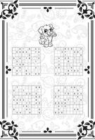 Vector set of sudoku game puzzles with numbers