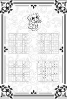 vector conjunto de sudoku juego rompecabezas con números
