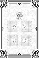 Vector set of sudoku game puzzles with numbers