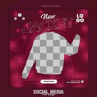 Jacket social media design vector temlate