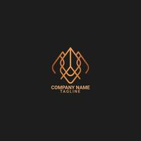 Minimal Monogram Logo Design vector