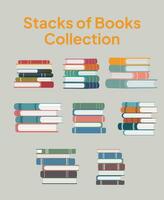 Set of stack of the books illustration vector