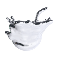 futuriste chrome liquide abstrait métallique forme 3d rendre png