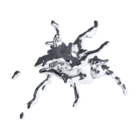 futuriste chrome liquide abstrait métallique forme 3d rendre png