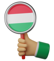 3d illustration hand holding national flag of hungary png