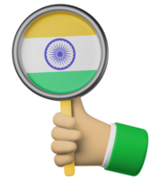 3d illustration hand holding national flag of india png