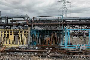 destroyed buildings of the workshop of the Azovstal plant in Mariupol Ukraine photo