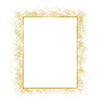 moldura quadrada de ouro png