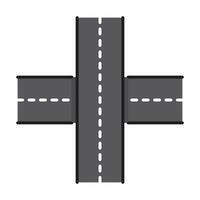 Highway road, traffic, crossroad route line icon vector