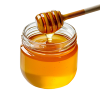 AI generated Delicious Honey Jar with Dipper - Sweet Organic Beehive Product png