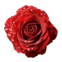 AI generated Red Rose on isolated background png