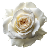 AI generated White Rose on isolated background png