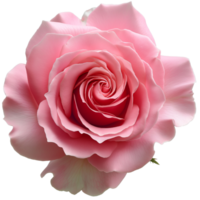 ai generiert Rosa Rose auf isoliert Hintergrund png