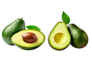 fruit avocado  isolated  With clipping path. png