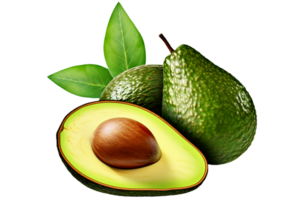 fruit avocado  isolated , With clipping path. png