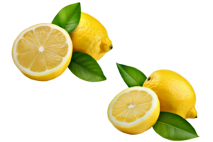 fruit lemon  isolated  With clipping path. png