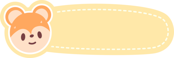 mão desenhado fofa caderno rótulo coleção png