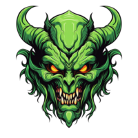 AI generated Angry Devil  illustration for t-shirt, tattoo, poster and other uses png