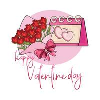 illustration of happy valentines day vector