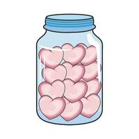 illustration of heart jar vector