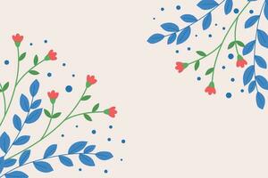 Minimalistic background with cute flowers. Pattern in pastel colors with flowers. vector