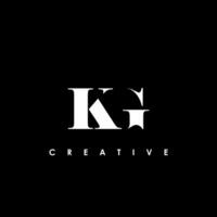 KG Letter Initial Logo Design Template Vector Illustration