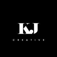 KJ Letter Initial Logo Design Template Vector Illustration
