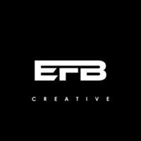 EFB letra inicial logo diseño modelo vector ilustración