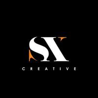 SX Letter Initial Logo Design Template Vector Illustration