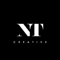 NT Letter Initial Logo Design Template Vector Illustration