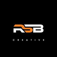 RSB letra inicial logo diseño modelo vector ilustración