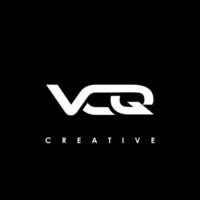 vcq letra inicial logo diseño modelo vector ilustración
