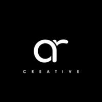 AR Letter Initial Logo Design Template Vector Illustration