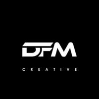 dfm letra inicial logo diseño modelo vector ilustración