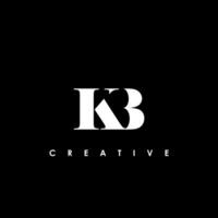 kb letra inicial logo diseño modelo vector ilustración