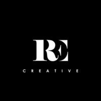 RE Letter Initial Logo Design Template Vector Illustration