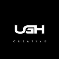 ugh letra inicial logo diseño modelo vector ilustración