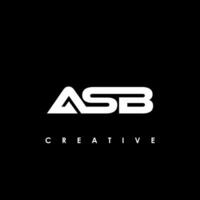 asb letra inicial logo diseño modelo vector ilustración